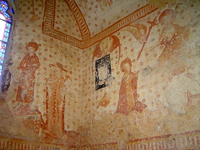 Peintures murales de l'église de Cossé-en-Champagne en sud Mayenne