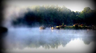 Brume matinale sur la Mayenne