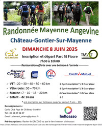RANDONNÉE DE LA MAYENNE ANGEVINE - Cyclo Club de Château Gontier