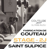 STAGE DE 2 JOURS FABRICATION DE COUTEAU / AFFÛTAGE / RÉMOULAGE / FORMATION EN AFFÛTAGE