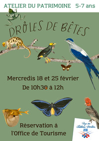 Atelier du patrimoine "Drôles de bêtes" 5-7 ans