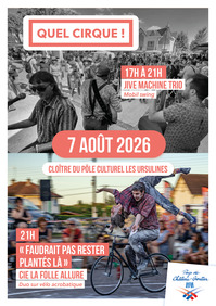 Festival Quel Cirque ! « FAUDRAIT PAS RESTER PLANTÉS LÀ » Cie La Folle Allure