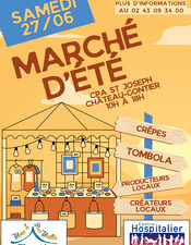 Affiche Annonce Evènement Braderie Festif Animé Beige Bleu Marron Moderne Simple - 1