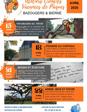 Affiche événement programme du mois moderne photos rouge orange - 1