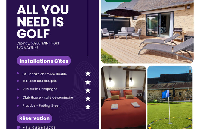 GÎTE DU GOLF - ARNOLD PALMER 3 - Château-Gontier-sur-Mayenne