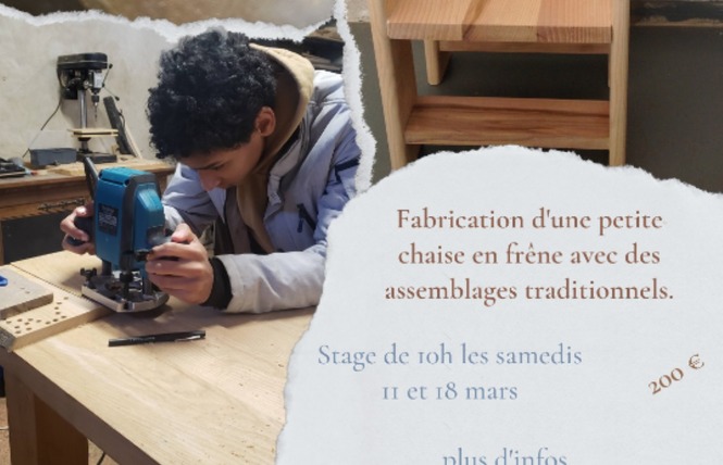 STAGE FABRICATION D'UNE PETITE CHAISE EN BOIS PERSONALISEE 2 - Quelaines-Saint-Gault